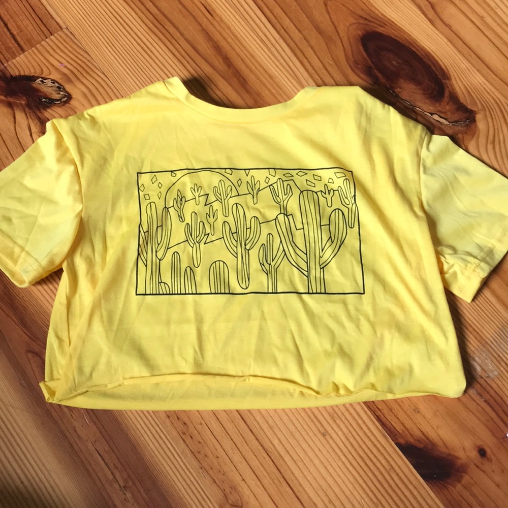 yellow crop top